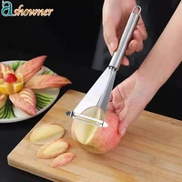 fruit carving knife stainless steel triangle vegetable fruit slicer push planer knife carrots peeler non slip carving blade tool