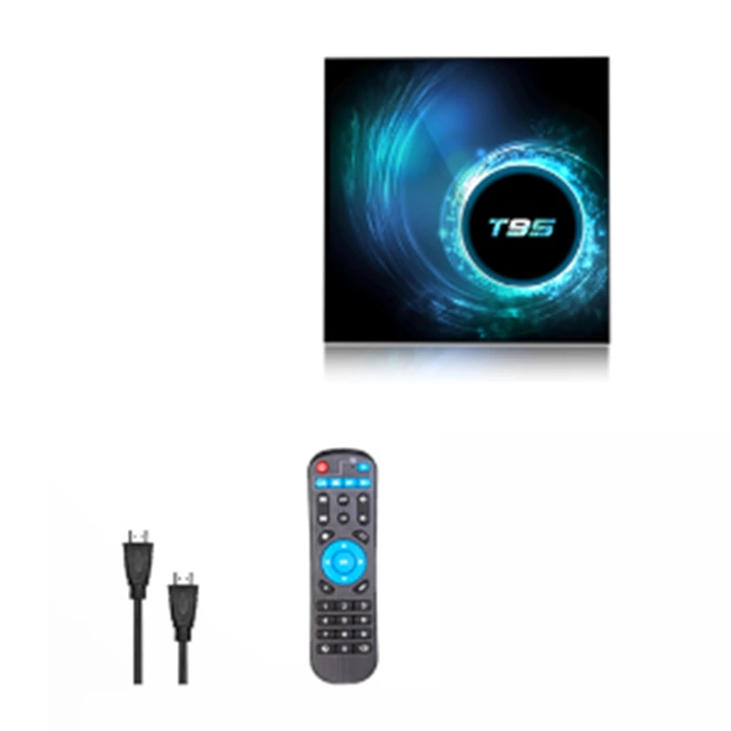 T95 Smart TV Box 6K 2.4G и 5G Wi-Fi Поддержка BT 32Gb 4K Четырехъядерный процессор Android 10 Медиаплеер