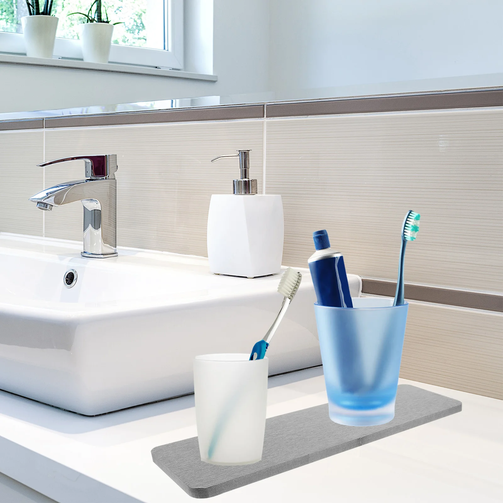 

Diatom Mud Pad Absorbent Drinks Household Mat Bathroom Countertop Cup Pads Mats Coaster Kitchen