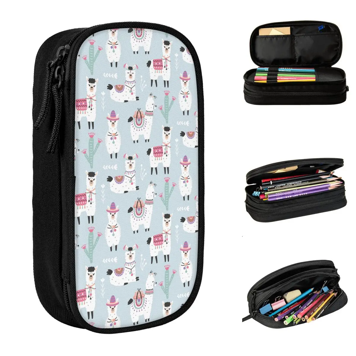 Милые пеналы с альпакой милые Мультяшные ранцы для девочек большие школьные