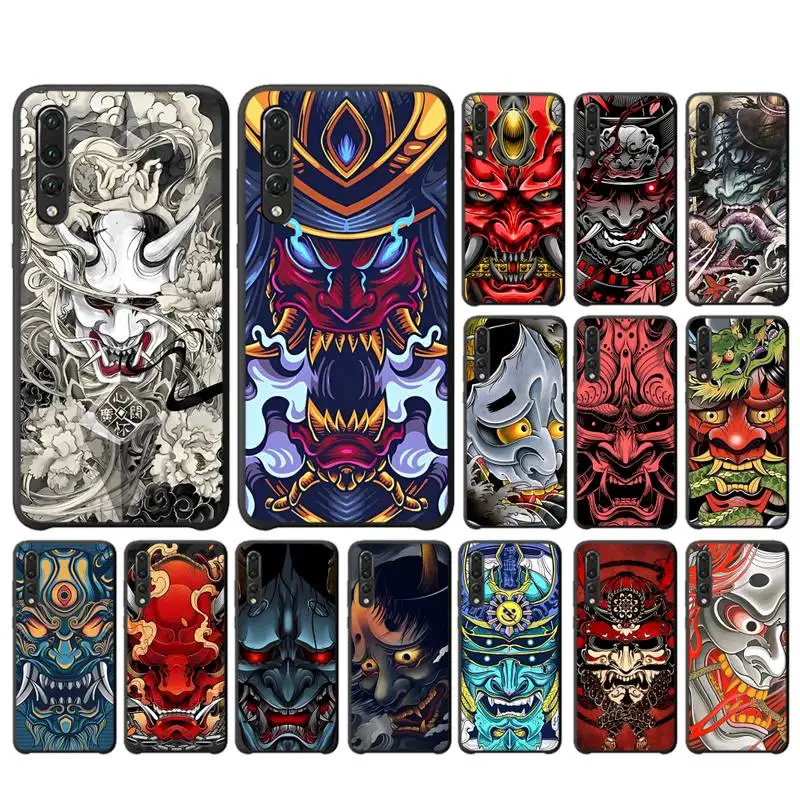 

YNDFCNB Samurai Oni Mask Phone Case for Huawei P30 40 20 10 8 9 lite pro plus Psmart2019