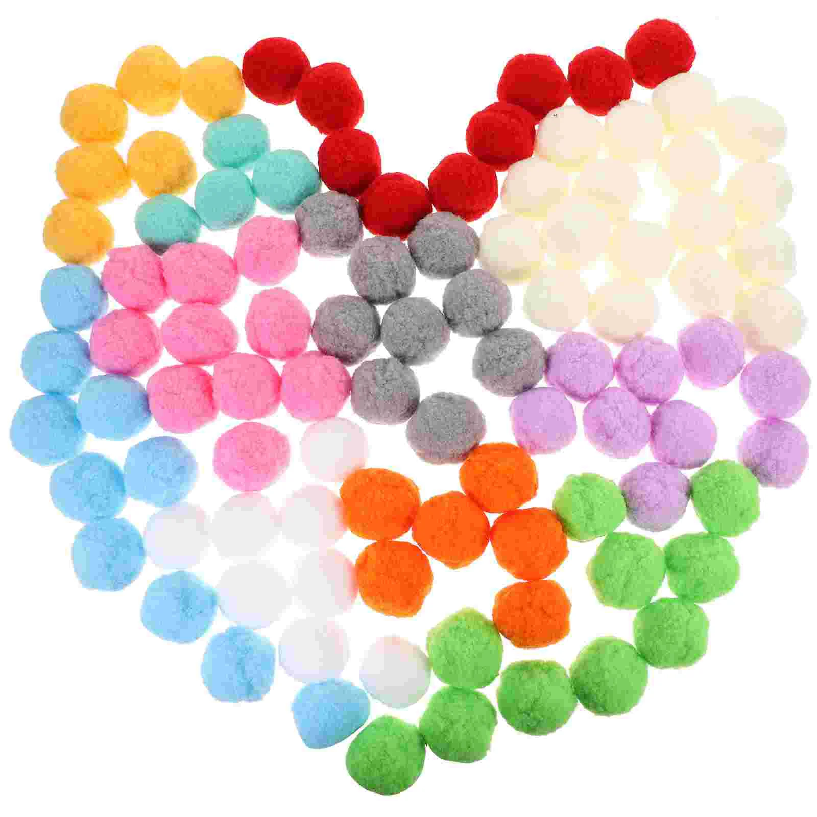 

100pcs Clothing Fluffy Ornaments Headwear Accessories Creative Pompom Balls