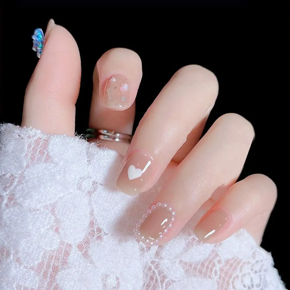 

Накладные ногти 24 шт./коркор. полное покрытие носимые персиковые Короткое нажатие на ногти искусственные накладные ногти