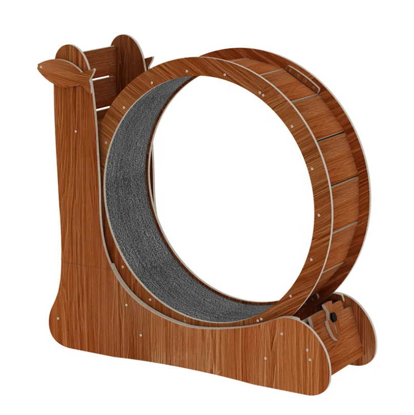 

High Quality Interactive Pet Toy Silent Cat Exercise Running Wheel Cat Climbing Frame Cat Wheel Treadmill With Scratch Board