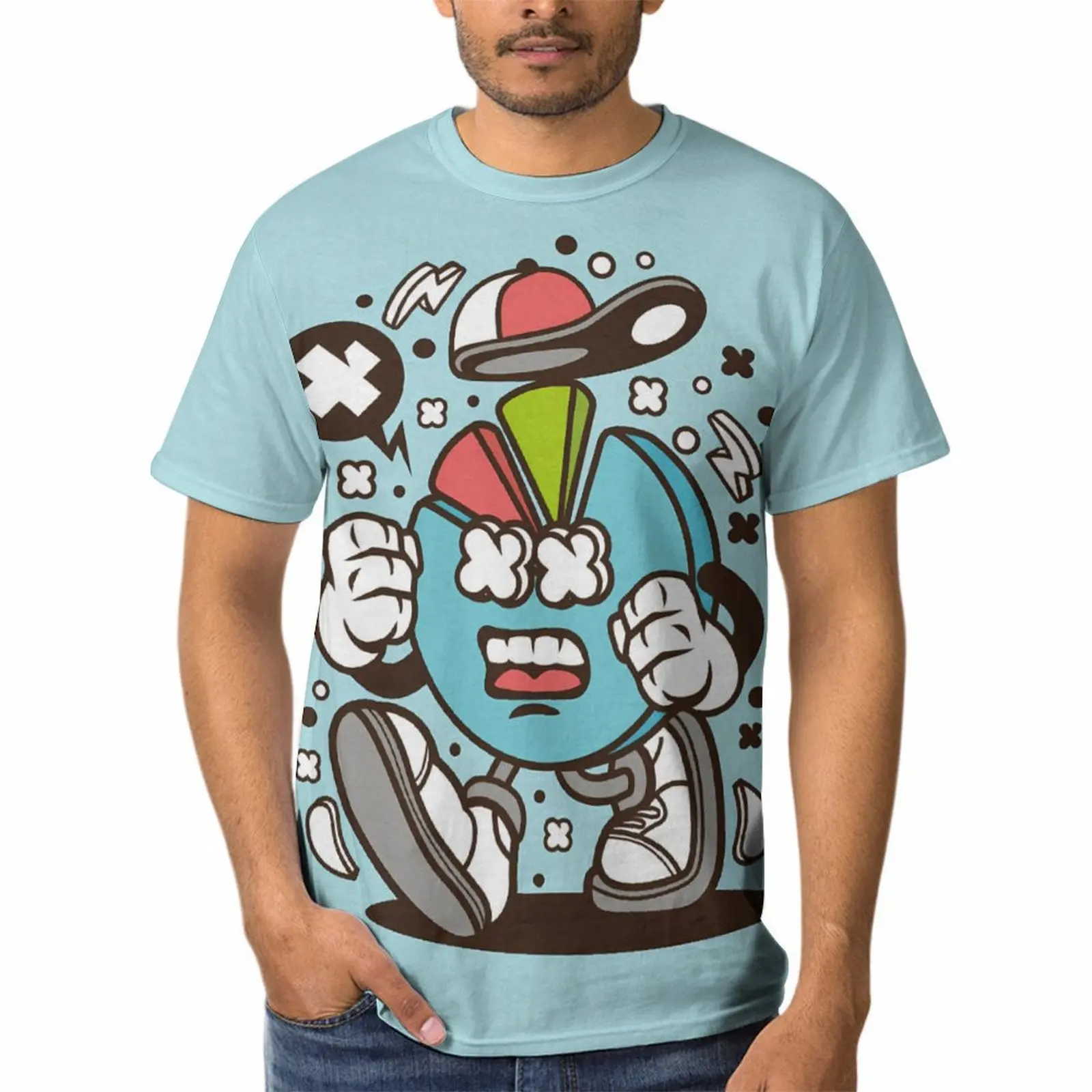 Футболка Мужская/Женская в стиле хип-хоп деловой Повседневный дышащий топ с