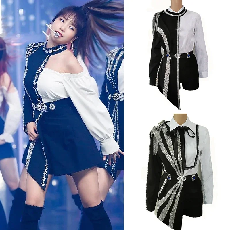 Корейский джазовый танцевальный костюм в стиле хип-хоп уличная команда для