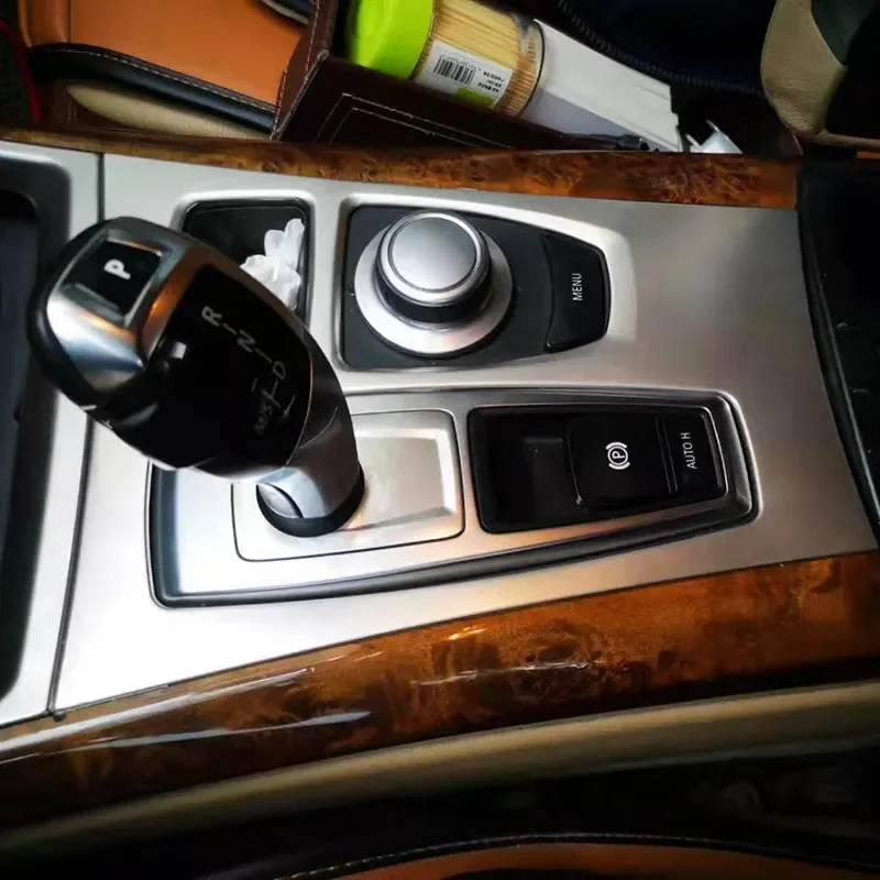 

Steel Center Console Gear Shift Panel Decoration Cover Trim For BMW X5 E70 X6 E71 2008-2014 LHD Interior Accessories