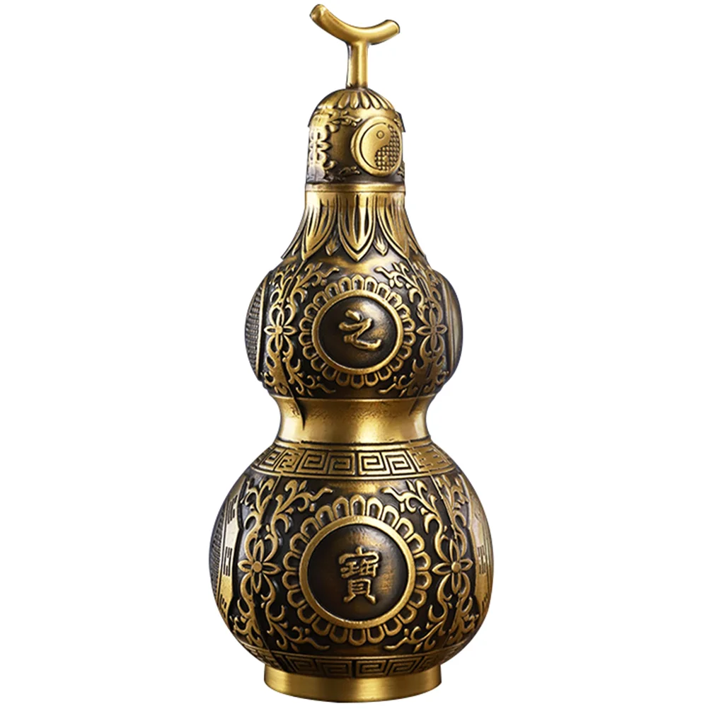 

Gourd Wu Lou Chinese Ornament Calabash Wealth Lucky Bedrooms Things Cool Hu Lu Figure Brass Charms Copper Statue Decoration