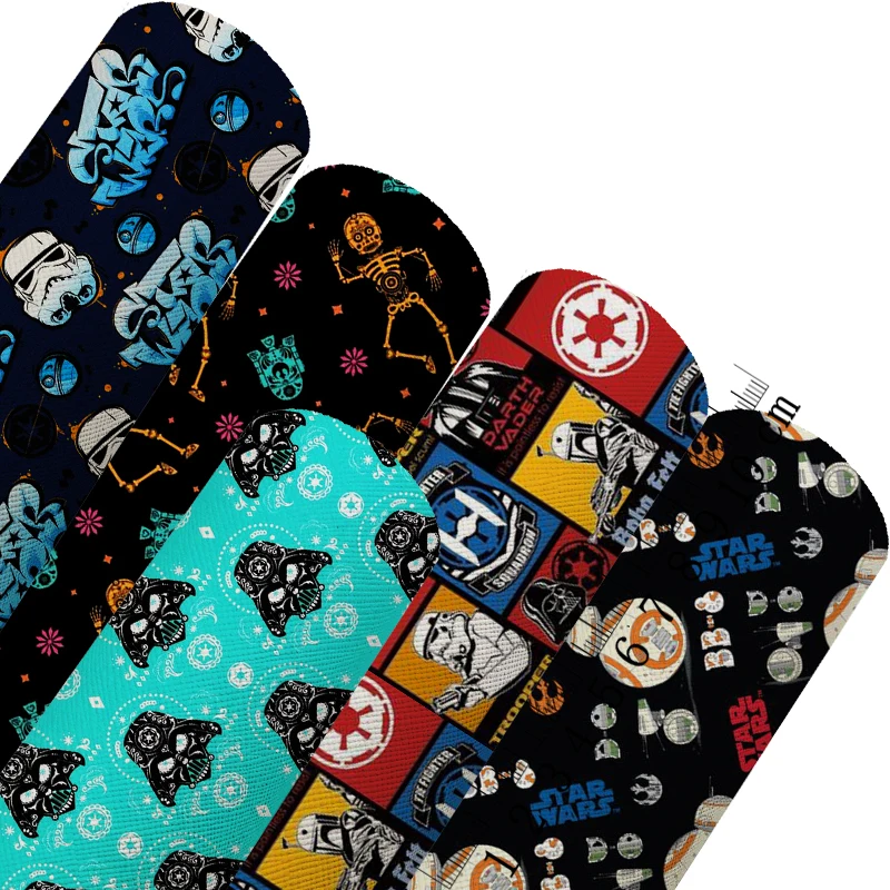 

20*134cm vinyl roll cartoon print Star wars faux synthetic leather roll DIY bag and bow material