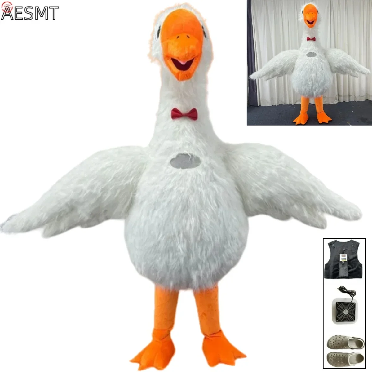 260 см гигантская надувная белая искусственная плюшевая мультяшная талисман для