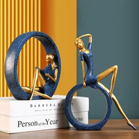 modern resin reading girl art statue classic figure home decoration accessories office ornament crafts for living room gifts