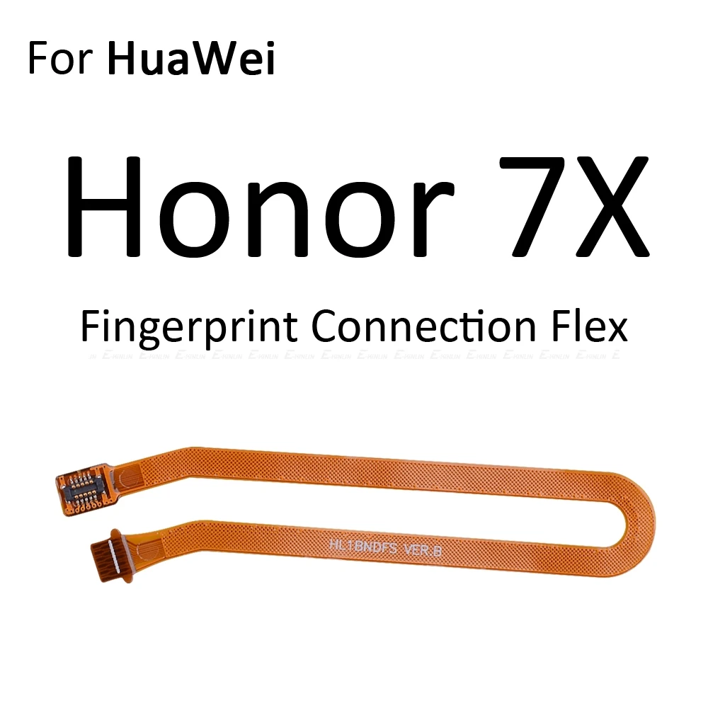 Фото Разъем для сканера отпечатков пальцев для Huawei Honor Play 7X 7C 7A Pro, сенсорный датчик ID, кнопка «Домой», гибкий кабель для подключения №5