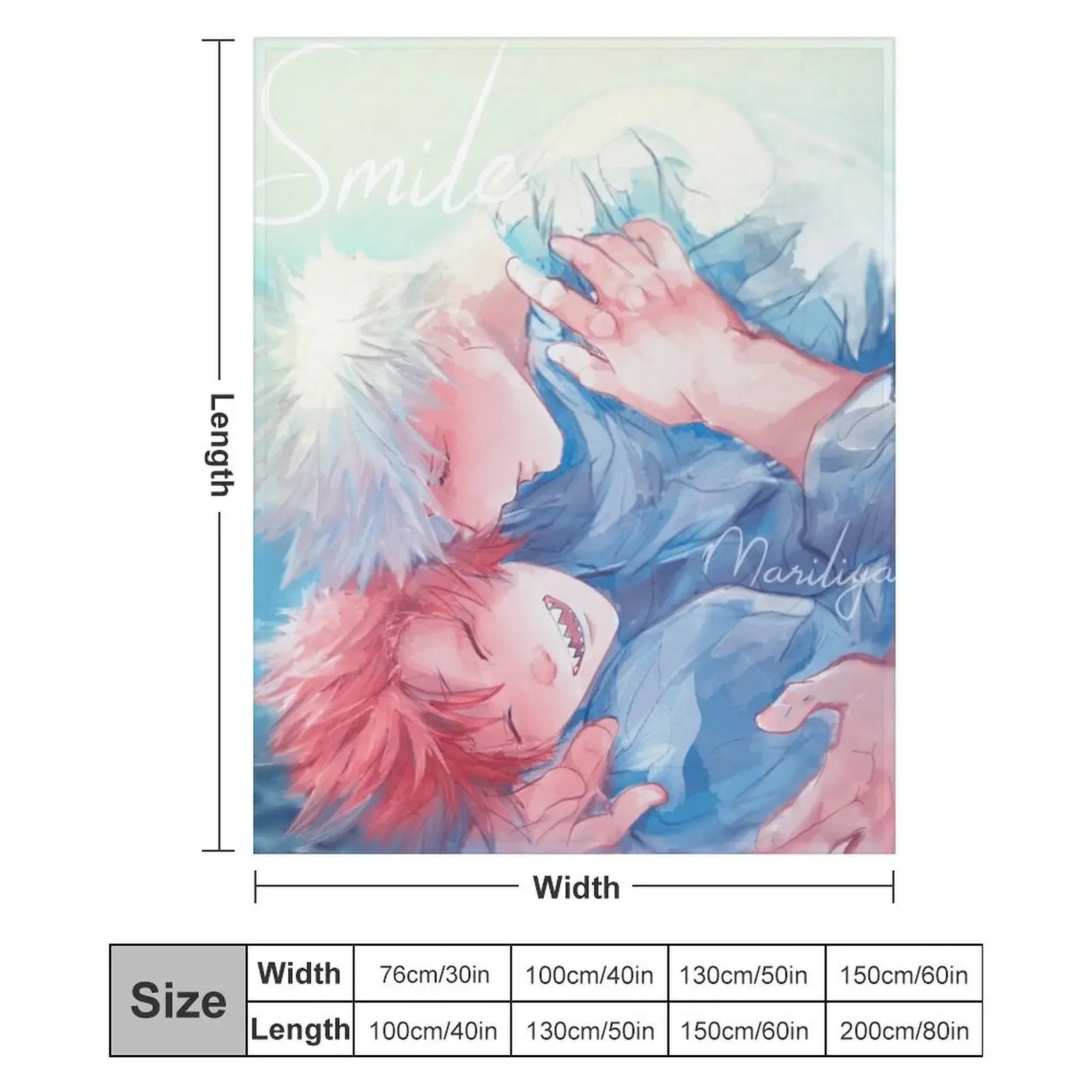 улыбка - Кирибаку Плед Мягкие Большие Дизайнеры Самые Туристические Одеяла