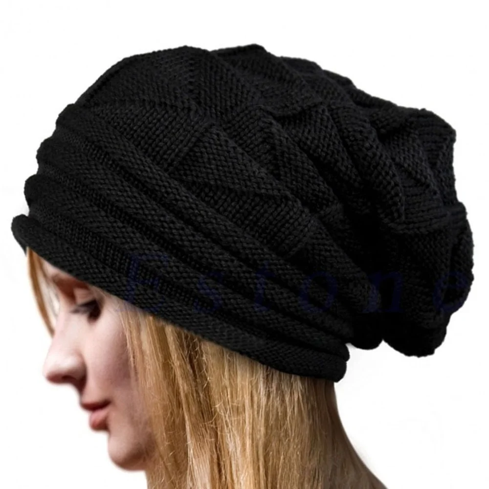 

Solid Oversized Winter Baggy Hats Ski Slouchy Beanies Skullies Caps for Women Men Unisex Outdoor Hip Hop Wool Warm Knitted Hat