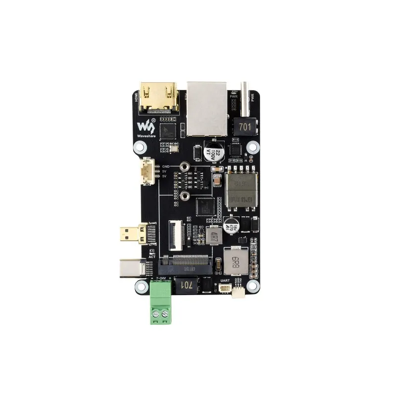 Фото Многофункциональный адаптер Waveshare PCIe To M.2, выход 4K, оригинальный контроллер Ethernet RTL8125 2.5GbE, поддерживает операционную систему Raspberry Pi. №3