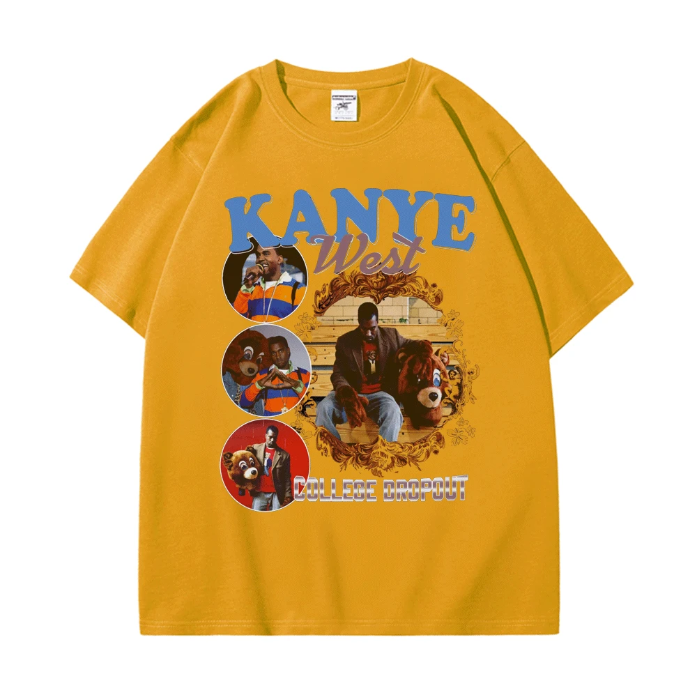 

Y2K Clothes Summer New T Shirt for Men Kanye West Music 3D Printed Short-sleeved Tops Tees Hip Hop Vintage Oversized T-shirts