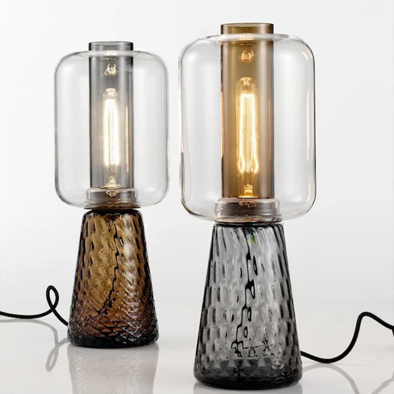 

Nordic Post Modern Fashion Simple Glass Table Lamp Antique Oil Lamp Decorative Desk Lamp Bar Study Studio Bedroom Living Room
