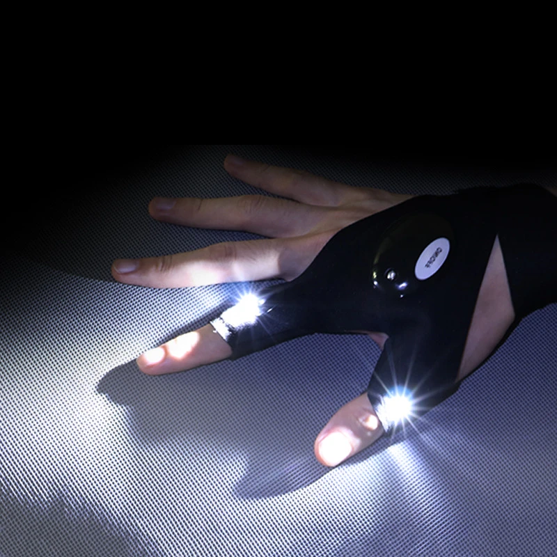 

Waterproof Light Rescue Outdoor Fingerless Survival Flashlight Tool Glove Multi Hiking Camping Tool Fishing Torch