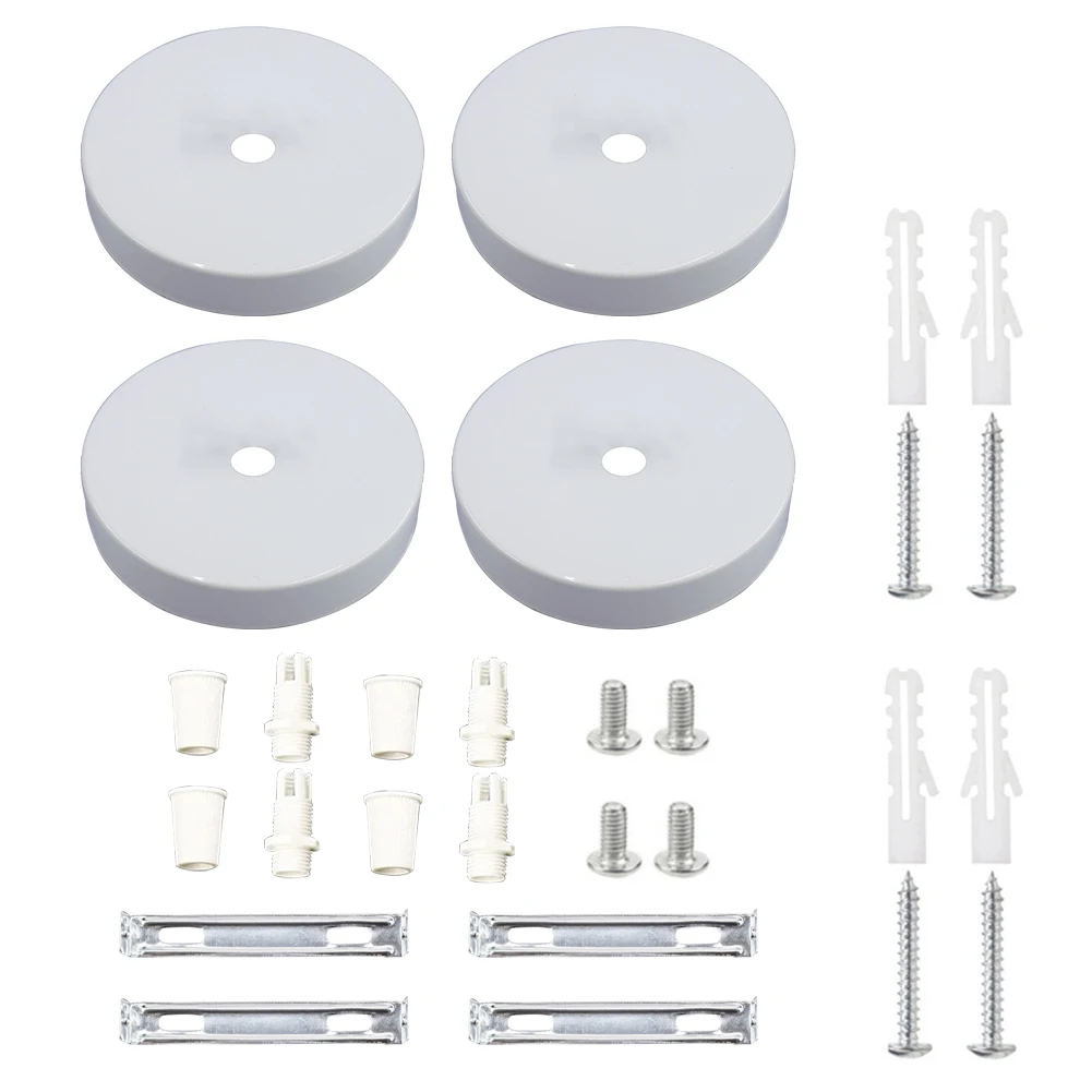 

4pcs Ceiling Light Canopy Easy Install DIY Wire Cover Iron Art Home Office Fixture Indoor Bedroom For Chandelier With Screws
