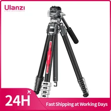 Ulanzi TT09 VideoGo Carbon Fiber Travel Tripod with 360° Panoramic Integrated Leveling Bowl Arca/Claw/F38 Quick Release for DSLR