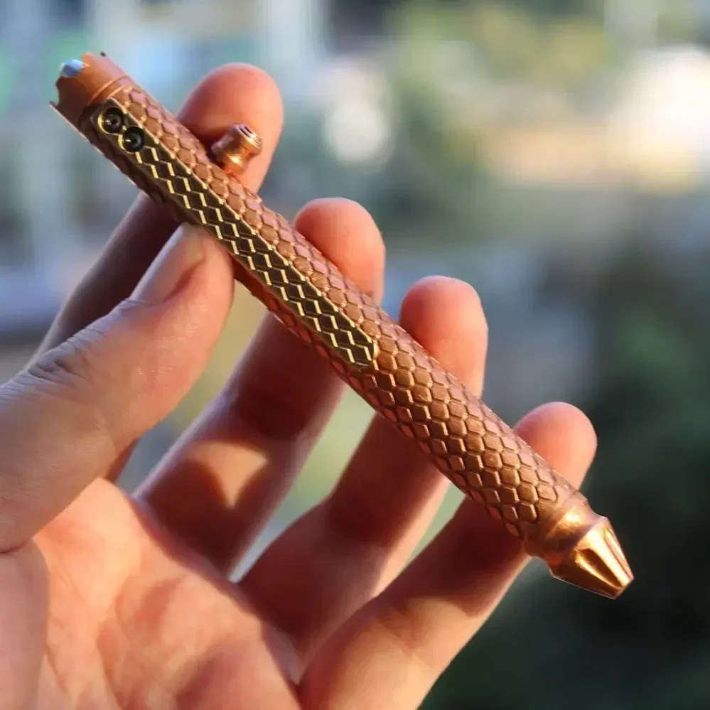 Ручка EDC из латуни и красной меди с титановым покрытием ручка для подписи