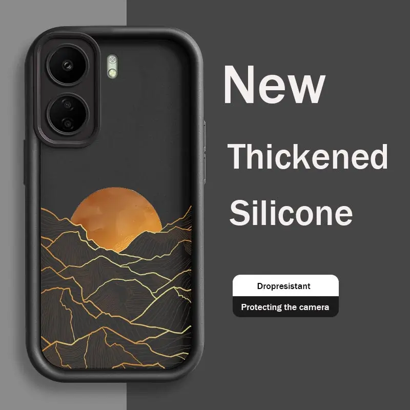 Защитная крышка для объектива камеры с изображением восхода солнца и заката