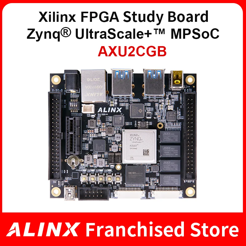 Alinx AXU2CGB: Xilinx Zynq Ultrascale + Mpsoc ZU2CG Плата разработки Fpga Vitis-Ai Dpu 2 ГБ DDR4 8 Emmc