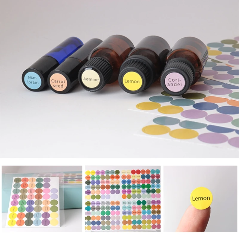 192 шт./лист практичные красочные бумажные наклейки этикетки для стеклянных