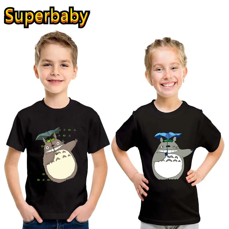 

Miyazaki Hayao Japanese Anime My Neighbor Totoro Print Kids T-shirt Girls Clothes Summer Cotton Boys T shirt Children's Clothing