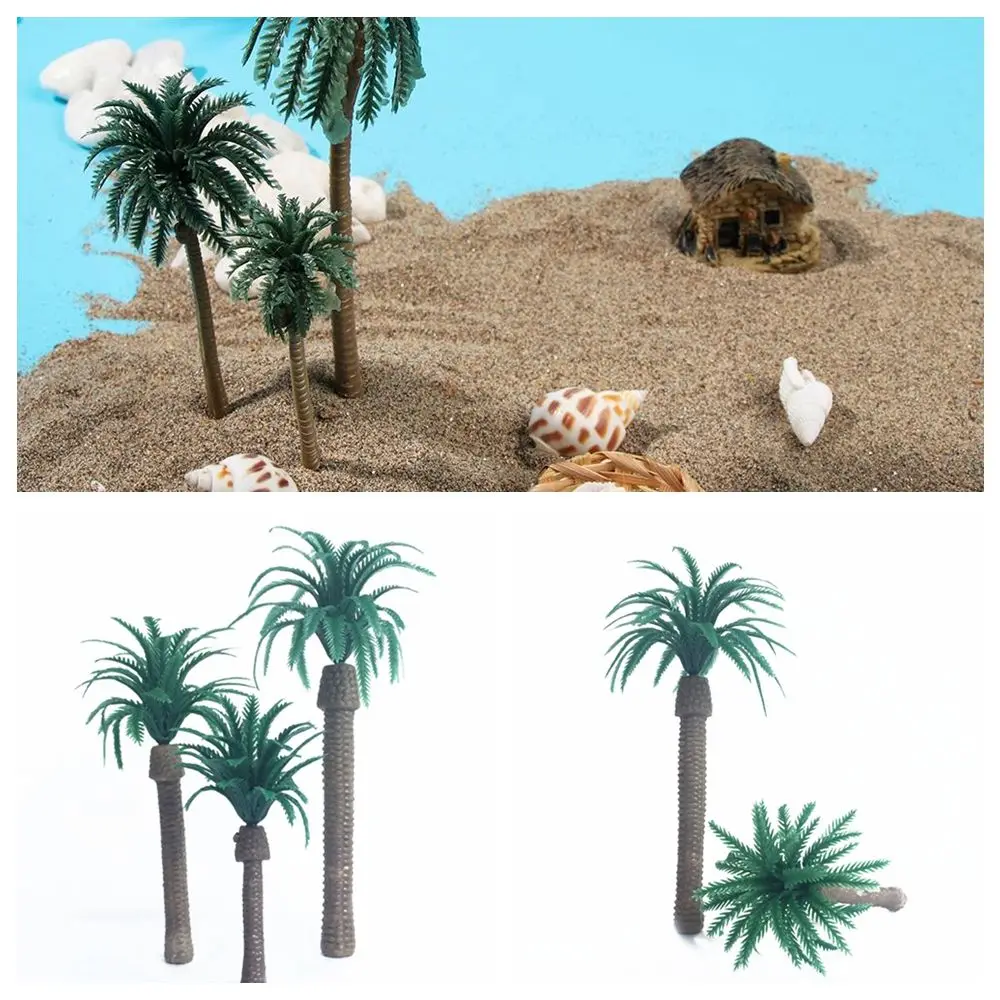 

Тропический тропический лес, поезд, парк «сделай сам», анемон, кокосовый, искусственный кокосовый, строительный песок, настольная модель, имитация кокосового дерева