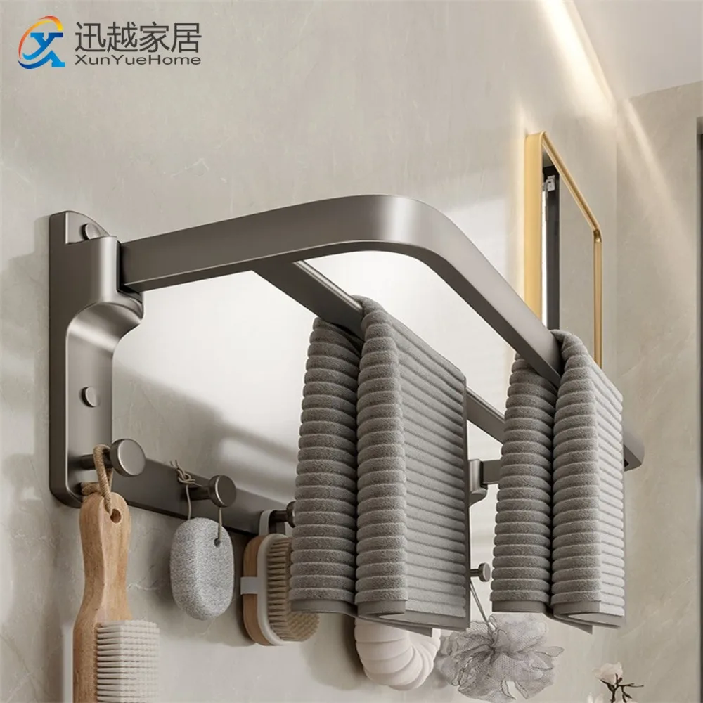 Rack Folding Movable Bathroom Storage Wall Mounted Toilet Ha