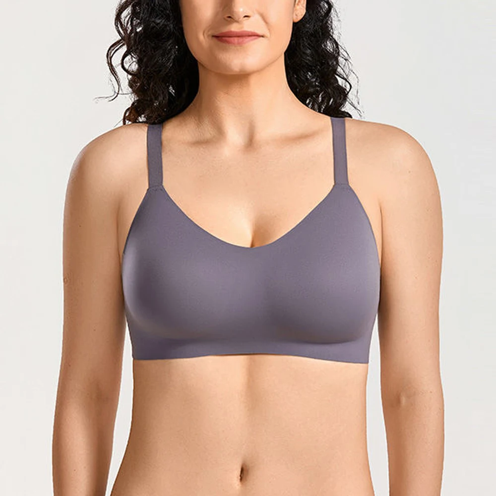 Mierside Women's Smooth Full Coverage No Wire Seamless Minimizer Bra Sexy Brassieres Soft Intimate Women's Underwear Plus Size