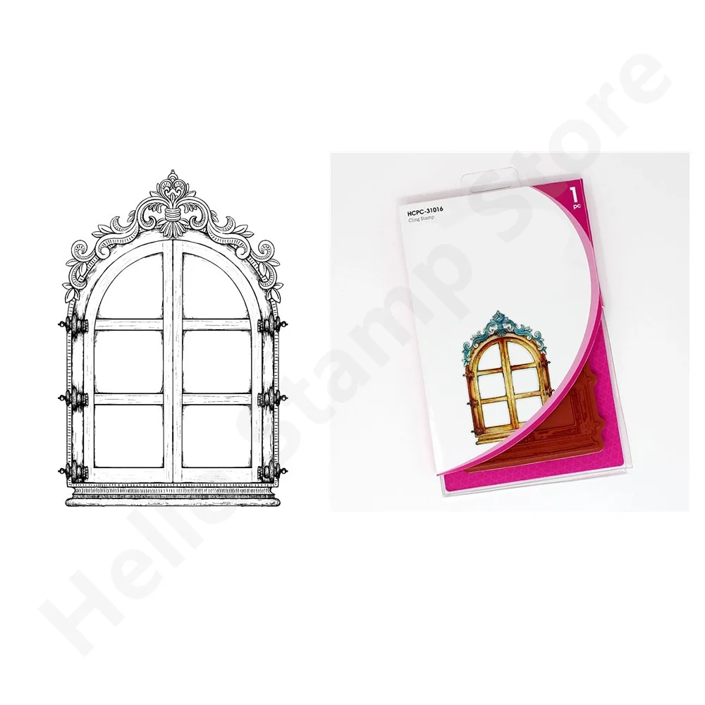 

Exquisite Window Metal Cutting Dies and Clear Stamps Template For DIY Scrapbooking Album Embossing Paper Card Craft Supplies