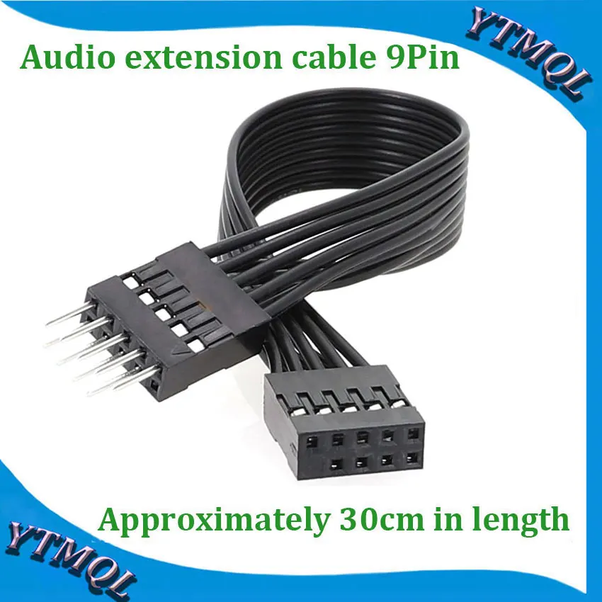 100 шт. Placa base из 9 сосновых USB 2 0 extention macho a hembra Cable de Arte Dupont erkek 30 см для ПК DIY