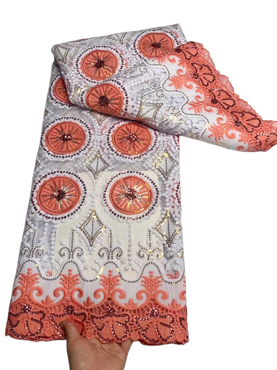 

YQOINFKS, 5 ярдов, новейшая швейная Тюлевая сетчатая вышивка, кружевная ткань с блестками, платья на день рождения для женщин, в африканском стиле