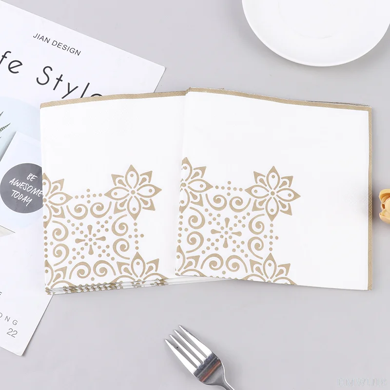 

20pcs/set Eid Mubarak Ramadan Decoration Paper Disposable Napkins Muslim Islamic Ramadan Party Facial Tissue Al-Fitr Hajj Supply