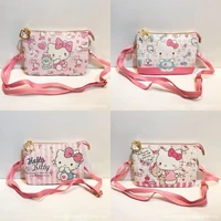 four seasons womens kawaii cartoon pu sanrio horizontal kitty messenger bag portable student shoulder bag coin purse girl gift