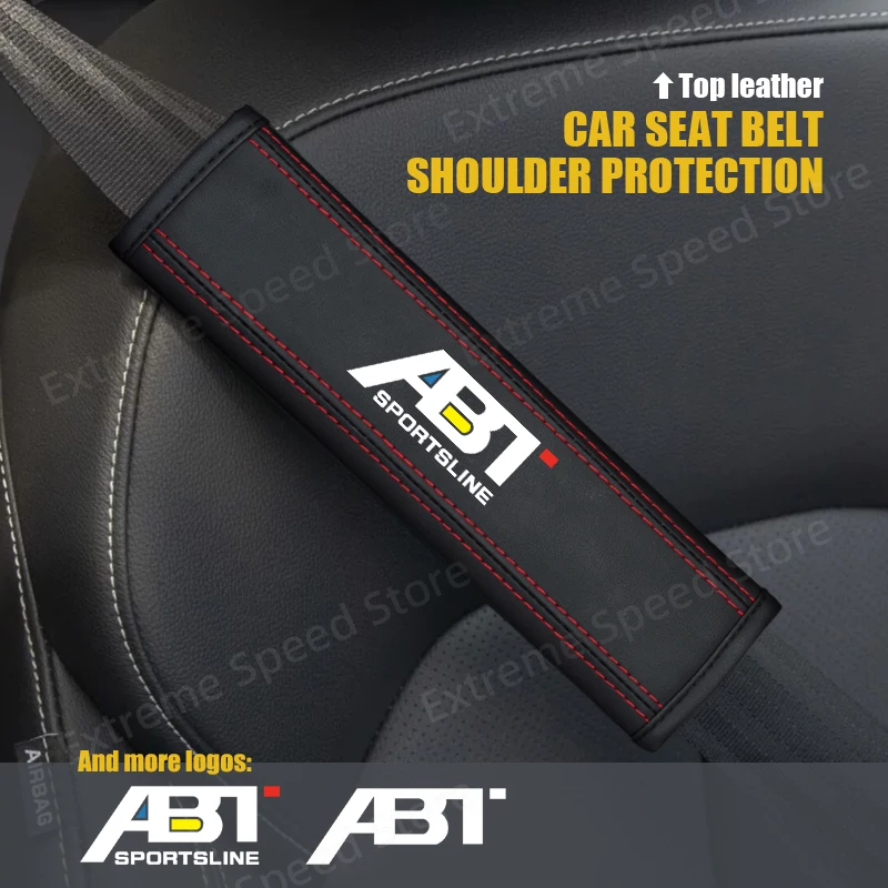 Для ABT Sport Line Эмблема Golf R32 R36 Skoda SEAT Кожаный автомобильный ремень безопасности