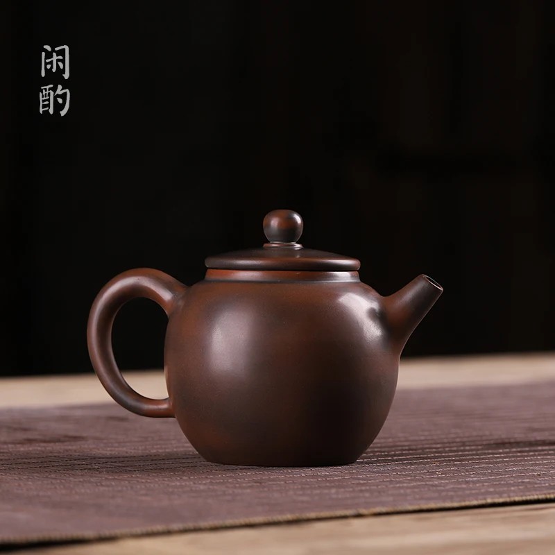 

|Xianyan Handmade Raw Ore Qinzhou Yuxingtao Imitation Giant Wheel Pot Light Element Small Capacity Kung Fu Teapot