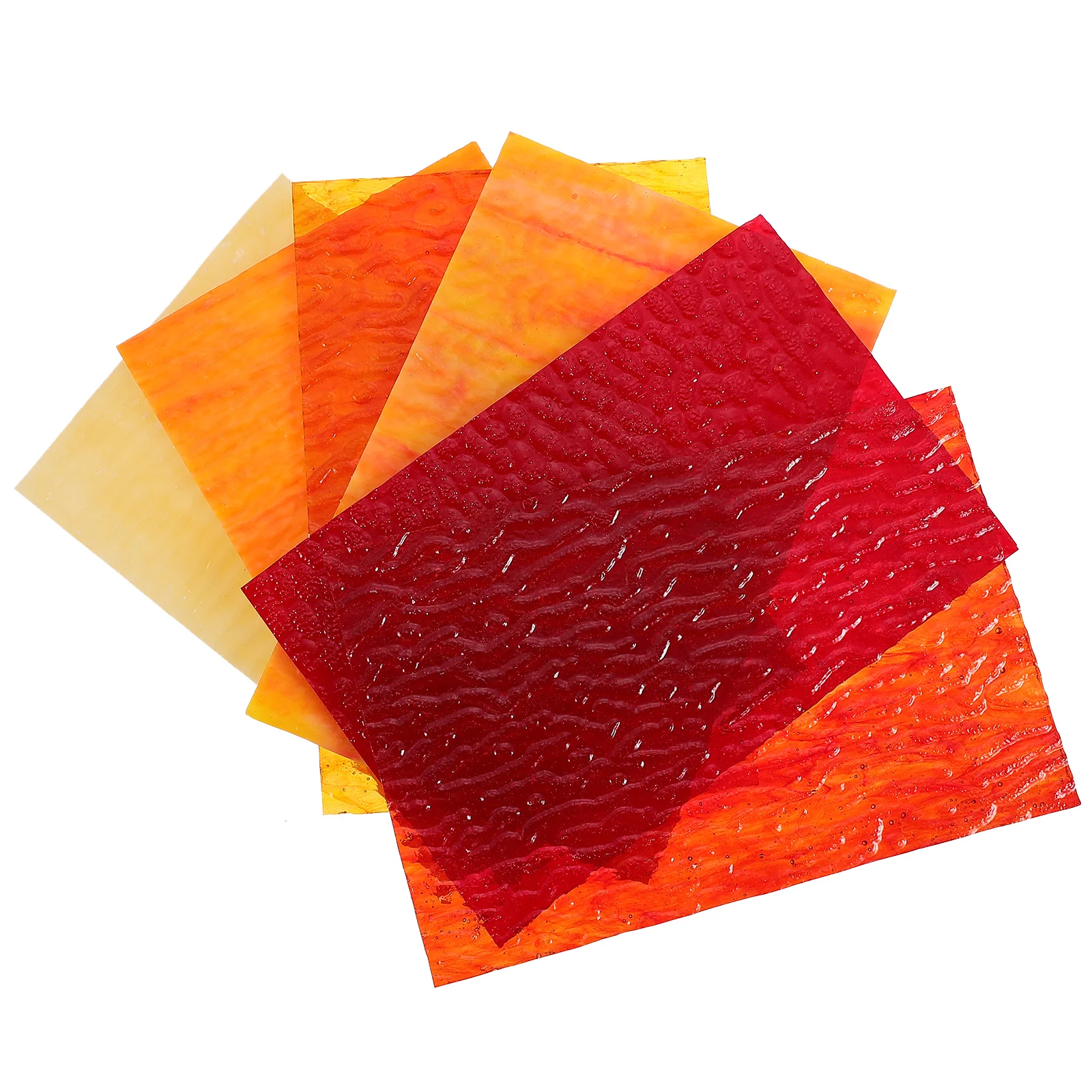 

6Pcs Water Ripple Stained Mosaic Glass Sheets Pieces Cathedral Church Decoration
