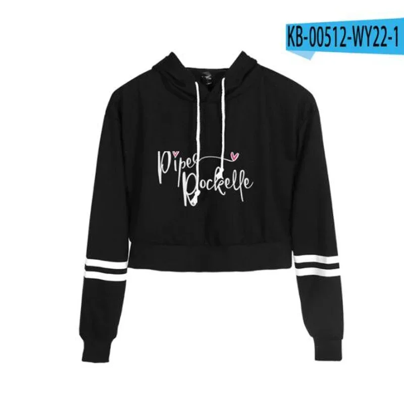 Свитшот женский укороченный в стиле хип-хоп с длинным рукавом