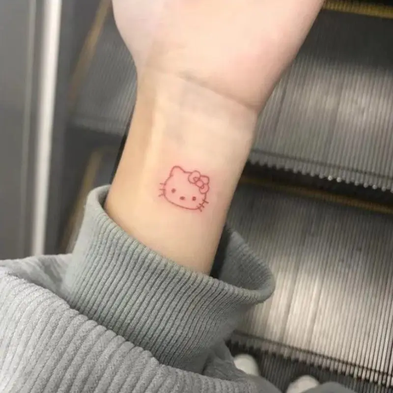 

Kawaii Sanrio Finger Tattoo Stickers Anime Figure Hello Kitty Girl Cute Finger Patch Waterproof Durable Sticker Kid Toy Gift Y2K