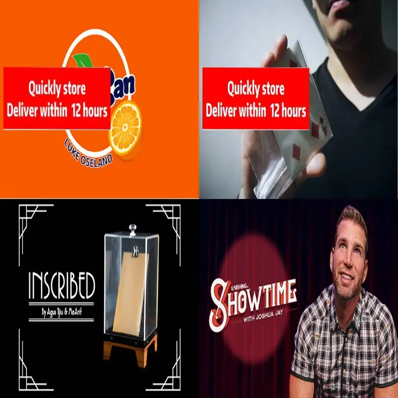 

Inscribed by Agus Tjiu & Ma Arif,Vanishing Inc Showtime by Joshua Jay,FlipCan by Luke Oseland,Ghost Pips by Peter Eggink magic