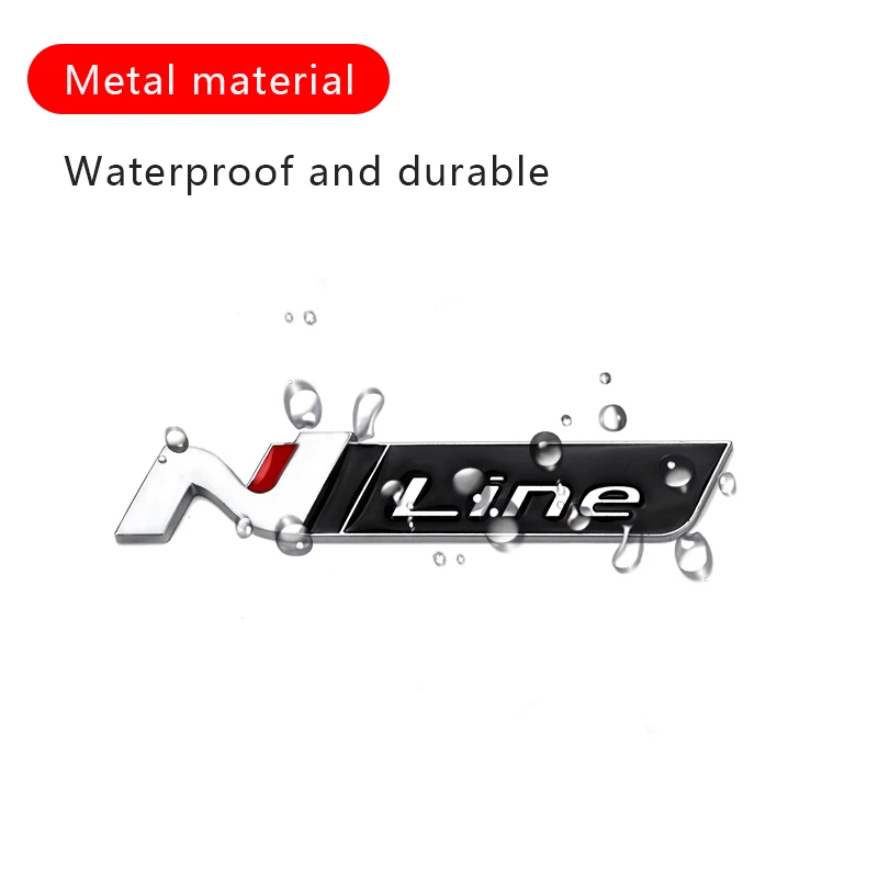Металлическая Автомобильная наклейка N Line значок эмблема Передняя решетка для