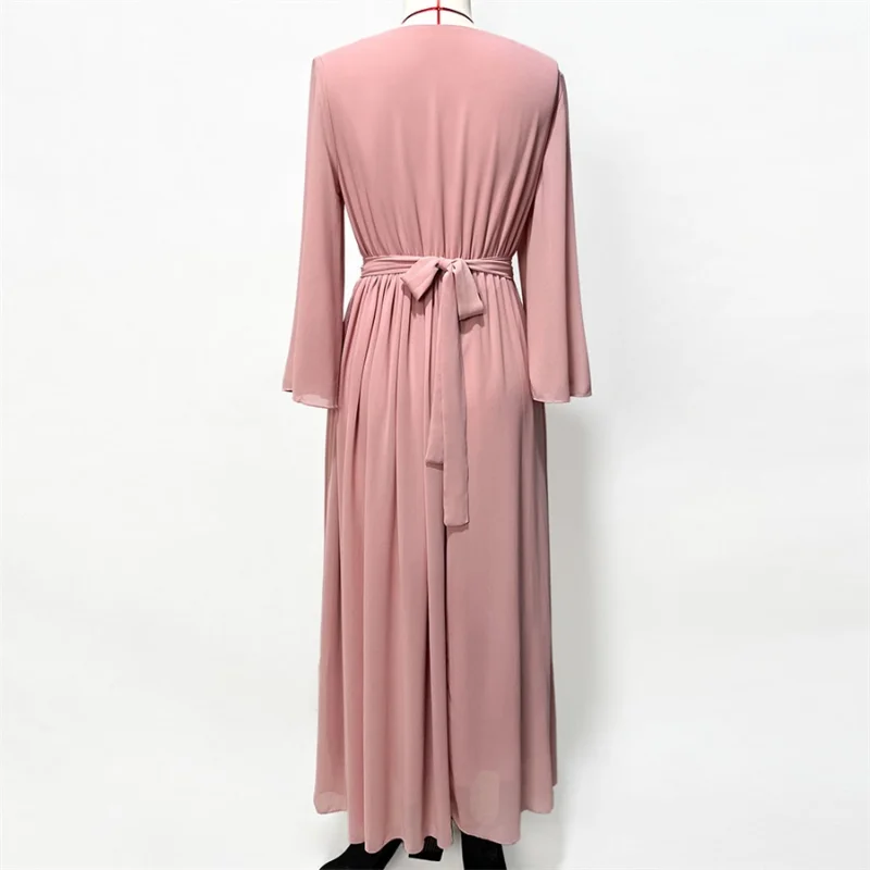 Eid Dress For Women Elegant Pleated Evening Party Bridesmaid Long Dresses Ladies Summer 2023 Luxury Rhinestone Chic Satin Robe