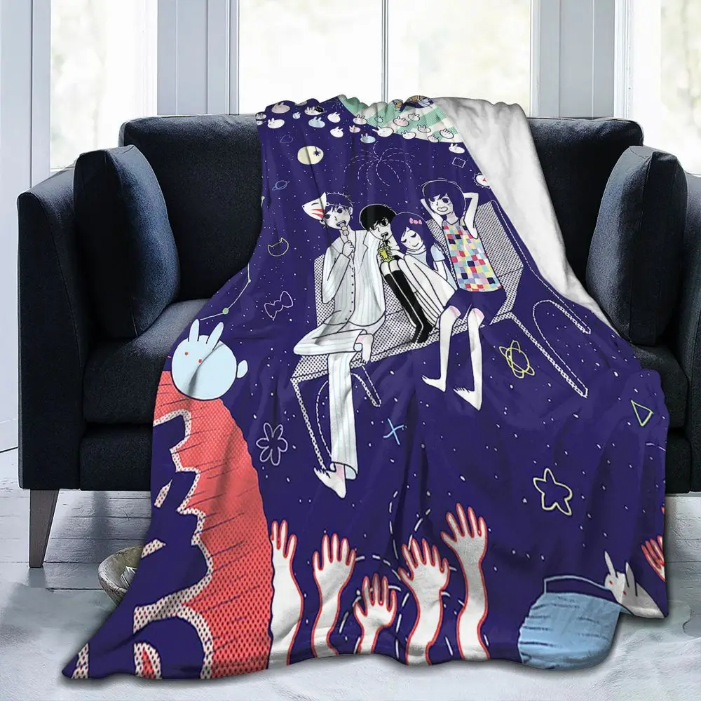

Basil Sunny-Manta de punto de franela Omori, manta cálida ultrasuave para decoración de sofá, dormitorio