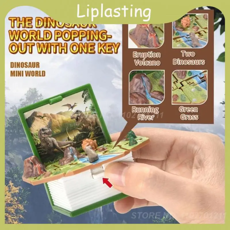 

Book Keychain Creative Gift Relieve Stress Easily 3d Folding Bomb Book Birthday Gift Dinosaurs/castle/space Pendant Toys