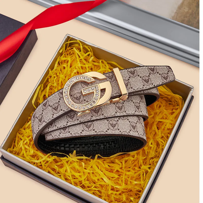 

Fashionable Women's Belt with Automatic Buckle Personalized Belt Versatile Simple Belt