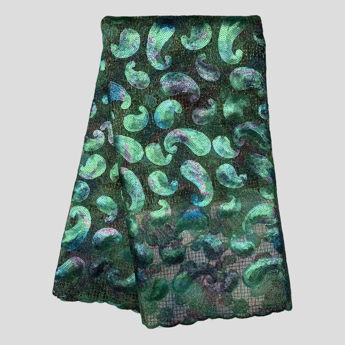 Роскошный сверкающий тюль свадебная африканская ткань с блестками поделки для