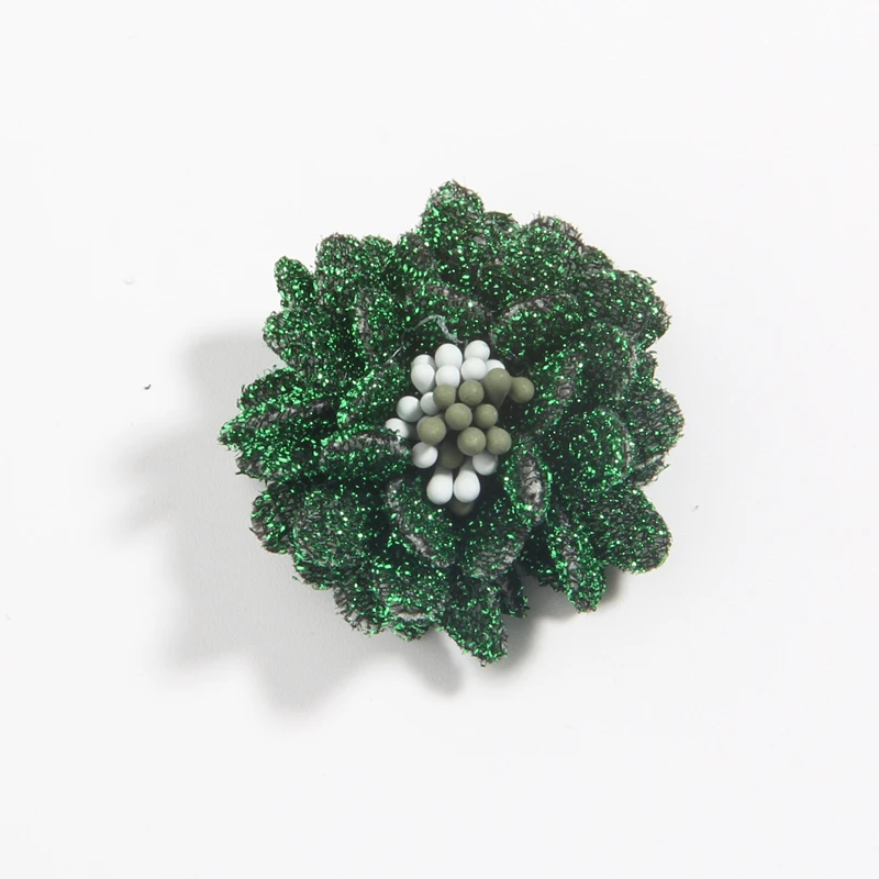 Искусственный цветок с блестками 10 шт. 3 5 см 1 4 дюйма Шелковый для бутика сделай